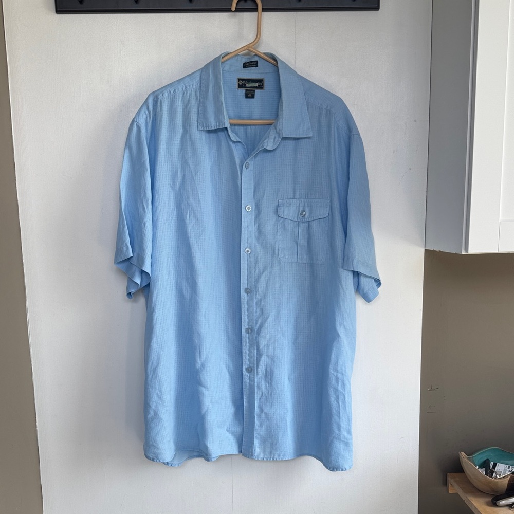 Weekenders Sky Blue Men’s Linen Shirt